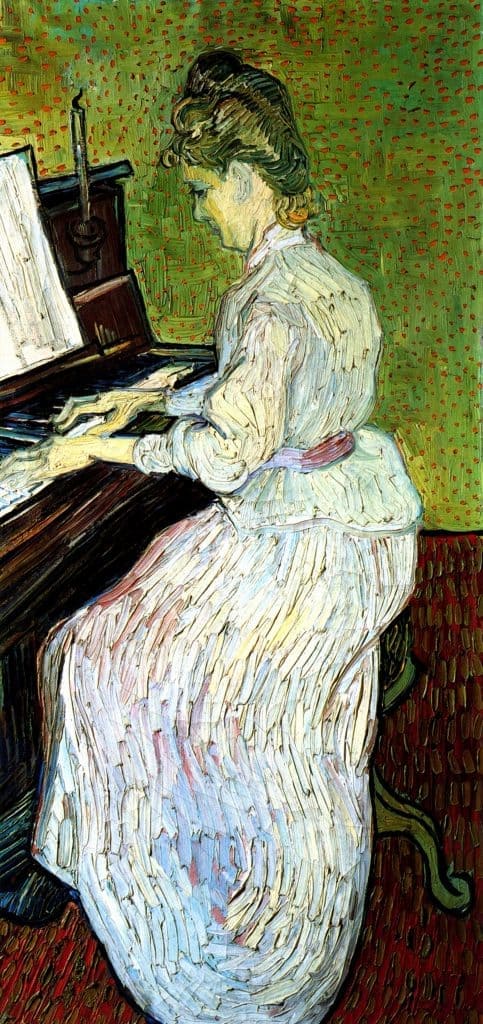 Famous Paintings - Marguerite Gachet at the Piano