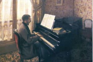 Famous Painting - Young man playing the piano